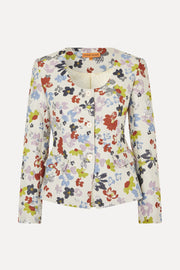 Stine Goya UK Scooped Neckline Tailored Jacket Jacket Skyfall Flowers