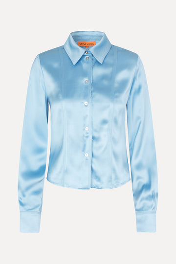 Stine Goya UK Shane Shirt Top Winter Sky