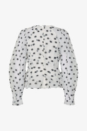 Stine Goya UK Sheer Peplum Top Top Flower Polka Dot