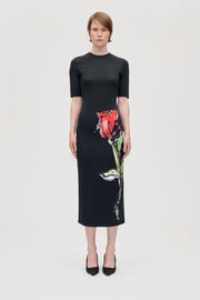 Stine Goya UK Short Sleeve Crewneck Midi Dress Dress The Rose