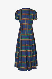 Stine Goya UK Short Sleeve Gathered Midi Dress Dress Crosschecks