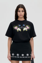 Stine Goya UK Short Sleeve T-Shirt Top The Floral Frame