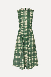 Stine Goya UK Sleeveless Gathered Midi Dress Dress Checkered Wave