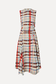 Stine Goya UK Sleeveless Gathered Midi Dress Dress Scarlet Grid