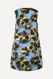 Stine Goya UK Sleeveless V-Neck Short Dress Dress Blue Anemone Jacquard