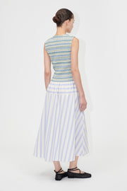 Stine Goya UK Smocked Gathered Tank Dress Dress Pastel Stripes
