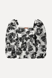 Stine Goya UK Square Neck Long Sleeve Top Top Anemone Jacquard