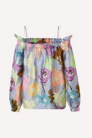 Stine Goya UK Stefanie Blouse Top 4084 Filigran Flower Blue