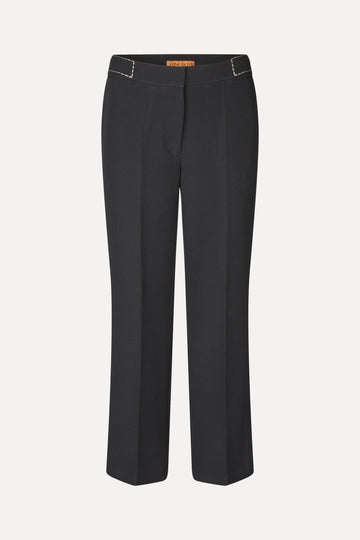 Stine Goya UK Straight Cropped Pants w/Slit Pants Jet Black