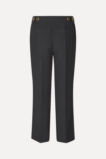 Stine Goya UK Straight Cropped Pants w/Slit Pants Jet Black