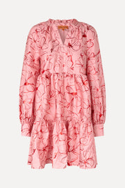 Stine Goya UK Tier Voluminous Mini Dress Dress Foil Foliage