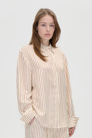 Stine Goya UK Turn-Up Oversized Shirt Top Symmetry In Cream