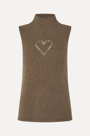 Stine Goya UK Turtleneck Vest Knit Heart