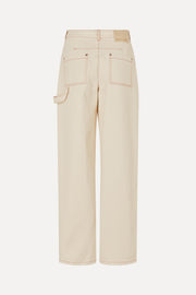 Stine Goya UK Twist Knee Seam Denim Pants Pants Natural / Contrast Red