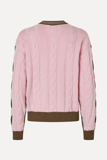 Stine Goya UK Two-Tone Cable Sweater Knit Timber