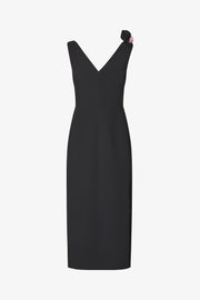 Stine Goya UK V-Neck Dress With Detail Dress Black