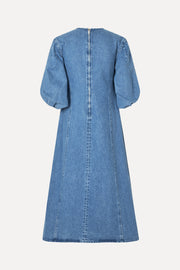 Stine Goya UK Volume Sleeves Midi Dress Dress Denim Blue