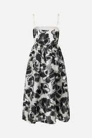 Stine Goya UK Voluminous Gathered Midi Dress Dress Anemone Jacquard