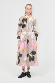 Stine Goya UK Waist Gather Shirt Midi Dress Dress Wild Flowers