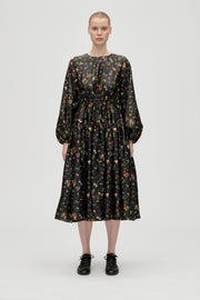 Stine Goya UK Waist Tie Ruffle Midi Dress Dress Magnolia Garden