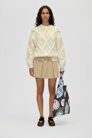 Stine Goya UK Waistbelt Mini Skirt Skirt Ecru