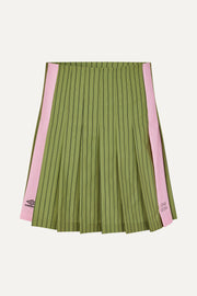 Stine Goya UK Windbreaker Pleated Skirt Skirt Green Stripes / Pink