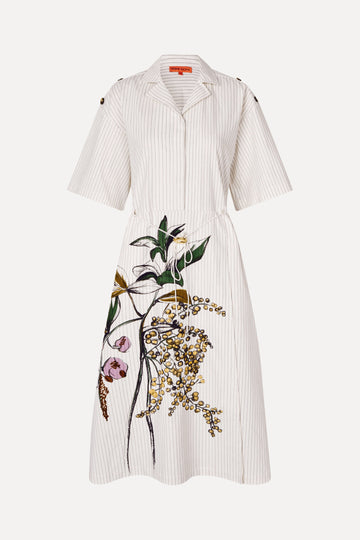 Stine Goya UK Workwear Midi Dress Dress Mimosa Stripe