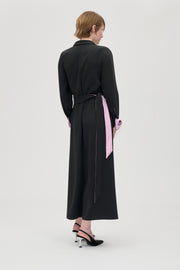 Stine Goya UK Wrap Long Dress With Detail Dress Black