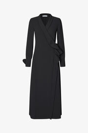 Stine Goya UK Wrap Long Dress With Detail Dress Black
