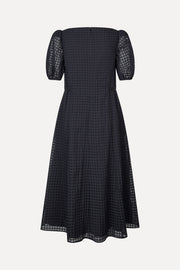 Stine Goya UK Adjustable Waist Voluminous Midi Dress Dress Checkered Organza