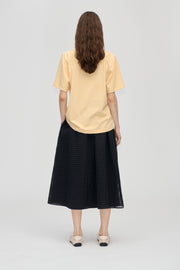 Stine Goya UK Adjustable Waist Voluminous Midi Skirt Skirt Checkered Organza