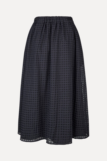 Stine Goya UK Adjustable Waist Voluminous Midi Skirt Skirt Checkered Organza