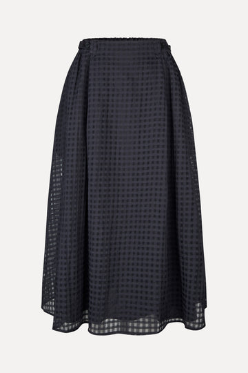 Stine Goya UK Adjustable Waist Voluminous Midi Skirt Skirt Checkered Organza