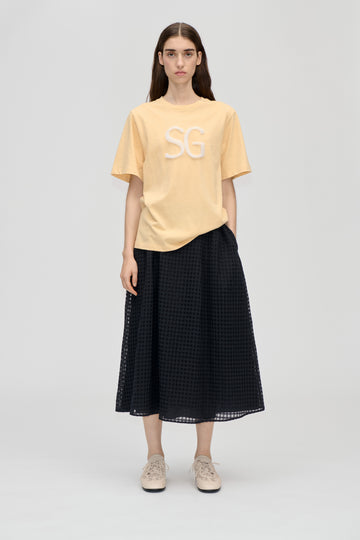 Stine Goya UK Adjustable Waist Voluminous Midi Skirt Skirt Checkered Organza