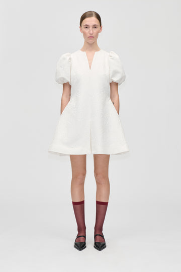 Stine Goya UK Angled Pleat Mini Dress Dress Artist Flower Relief