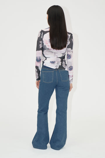 Stine Goya UK Asymmetric Long Sleeve Top Top Nostalgic Anemone