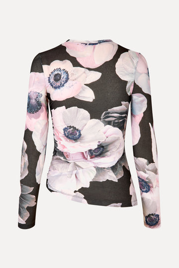 Stine Goya UK Asymmetric Long Sleeve Top Top Nostalgic Anemone