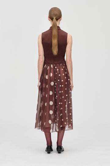 Stine Goya UK Asymmetrical Draped Dress Dress Artist Blurry Dots