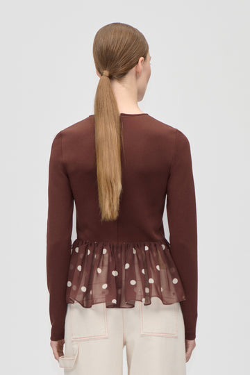 Stine Goya UK Asymmetrical Draped Top Top Artist Blurry Dots