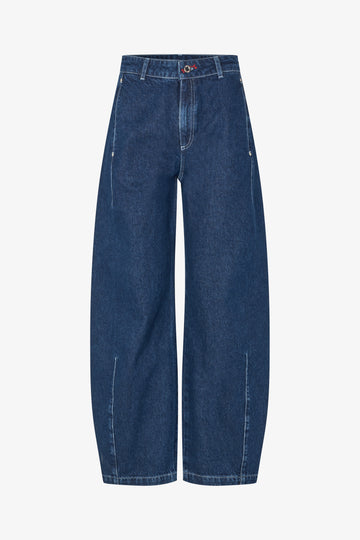 Stine Goya UK Barrel Fit Pants Pants Rose Embroidery