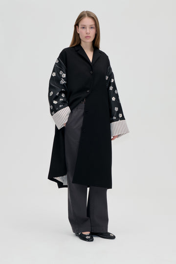 Stine Goya UK Bell Sleeve Coat Outerwear Bouquet In Pieces