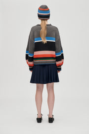 Stine Goya UK Belted Pleated Skirt Skirt Dark Blue