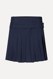 Stine Goya UK Belted Pleated Skirt Skirt Dark Blue