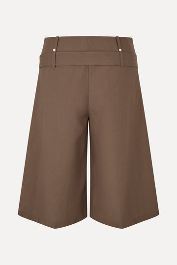 Stine Goya UK Belted Tailored Bermuda Shorts Chicory Coffee