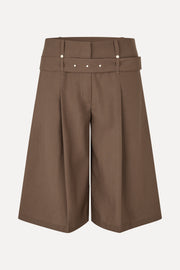 Stine Goya UK Belted Tailored Bermuda Shorts Chicory Coffee