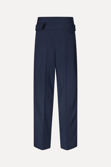 Stine Goya UK Belted Tailored Pants Pants Dark Blue