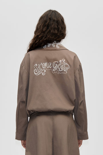 Stine Goya UK Blouson Eyelet Bomber Jacket Cherries On A Paisley