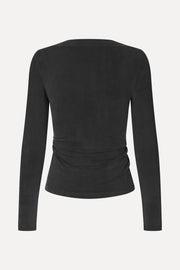 Stine Goya UK Boatneck Draped Top Top Black