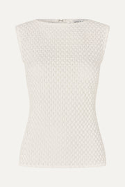 Stine Goya UK Boatneck Tank Top Top White Swan