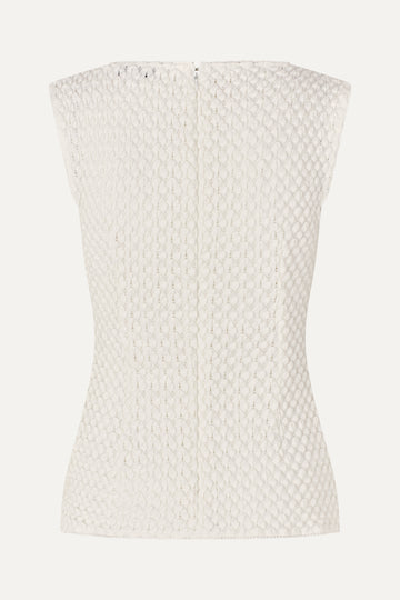 Stine Goya UK Boatneck Tank Top Top White Swan